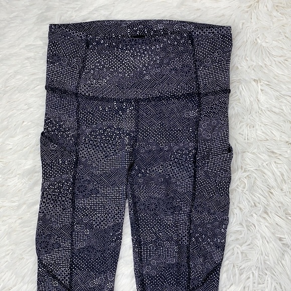 Lululemon Fast & Free 7/8 Tight II *Nulux 25" Meisai White Black - Picture 3 of 6